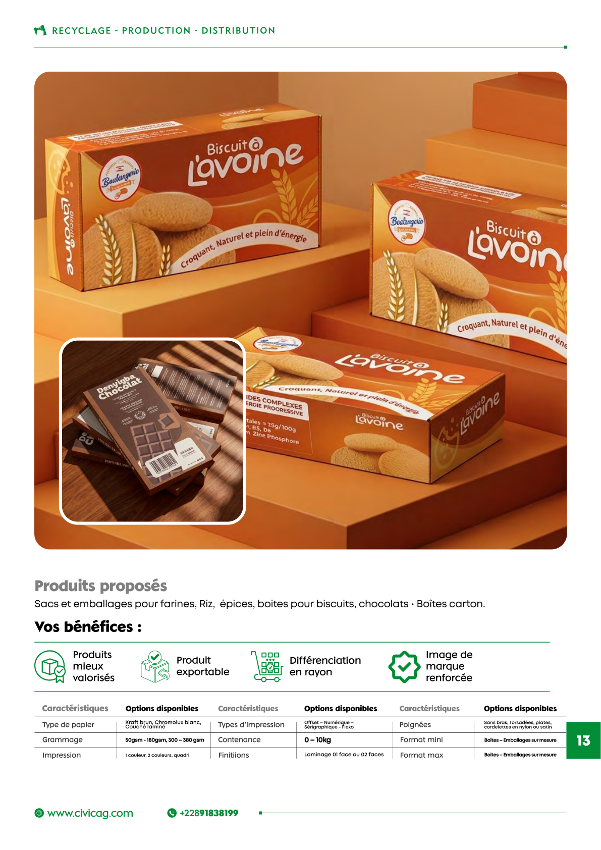 Agroalimentaire et boîtes carton