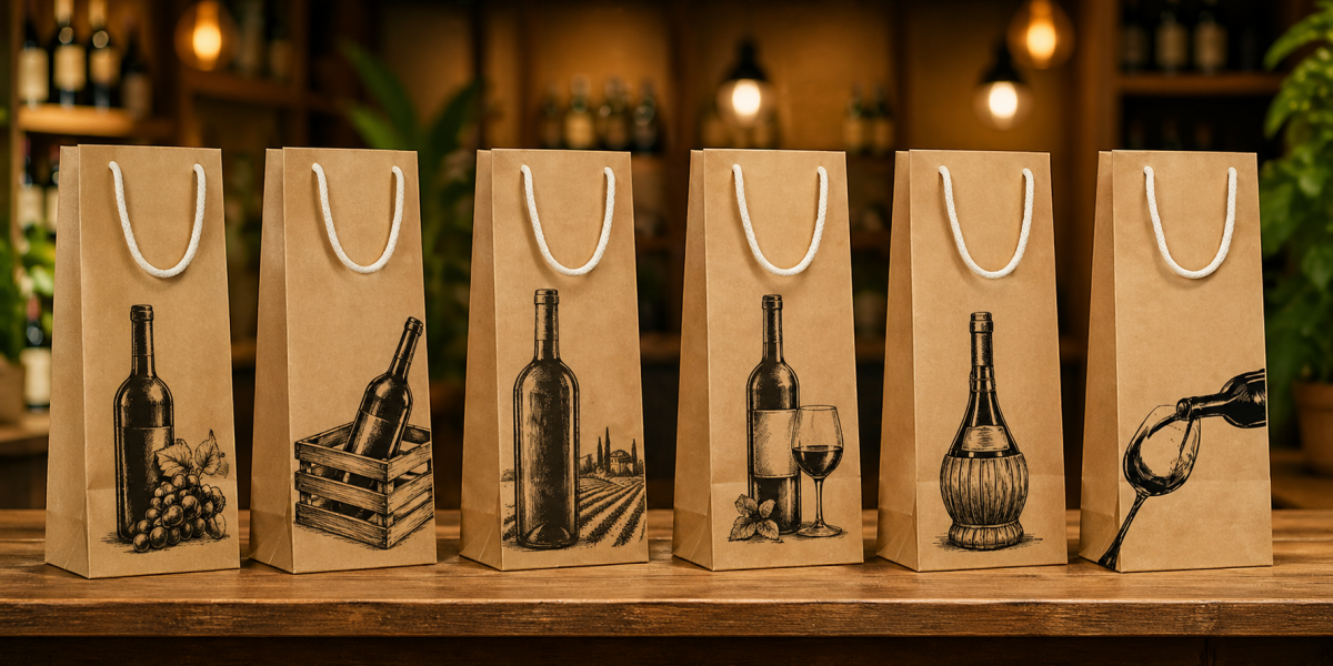 SAC À VIN KAKI
